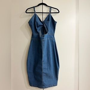 Twisted Top Denim dress